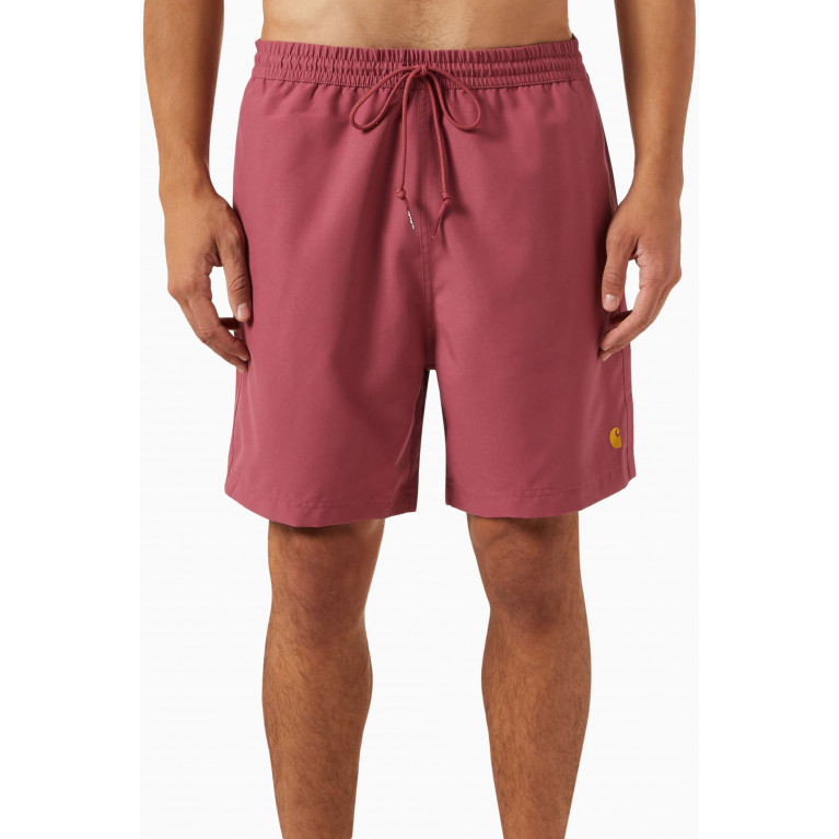 Carhartt WIP - Chase Swim Trunks in Polyester Red