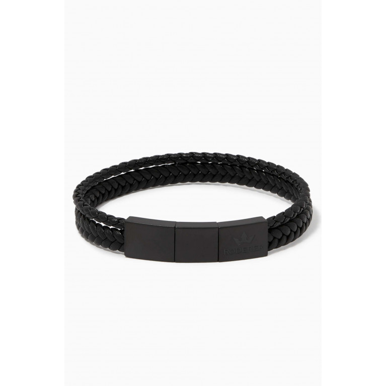 Roderer - Enzo 2-Line Woven Leather Bracelet