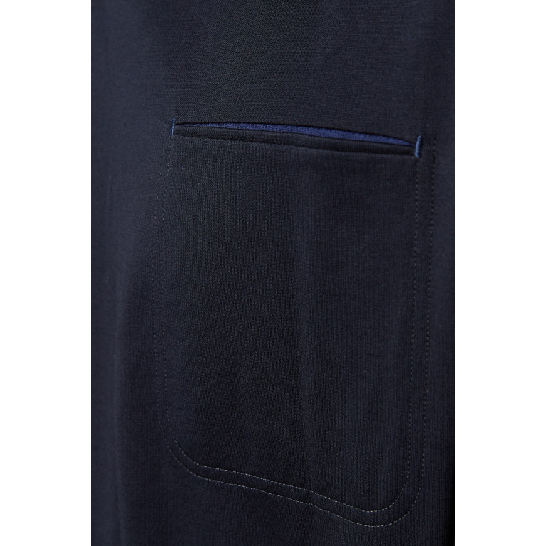 Zegna - Embroidered Logo T-Shirt Blue