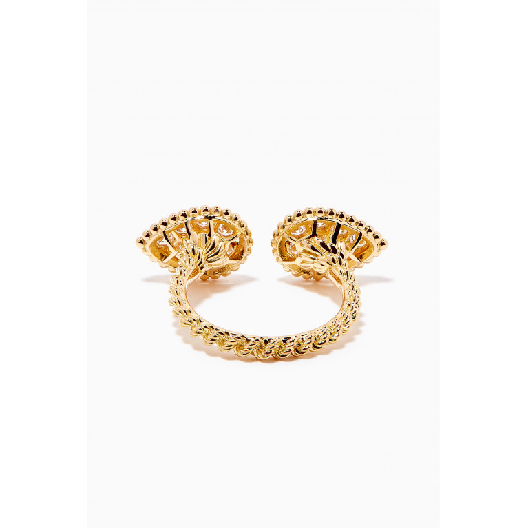 Boucheron - Serpent Bohème S Motifs Diamond Ring in 18kt Yellow Gold