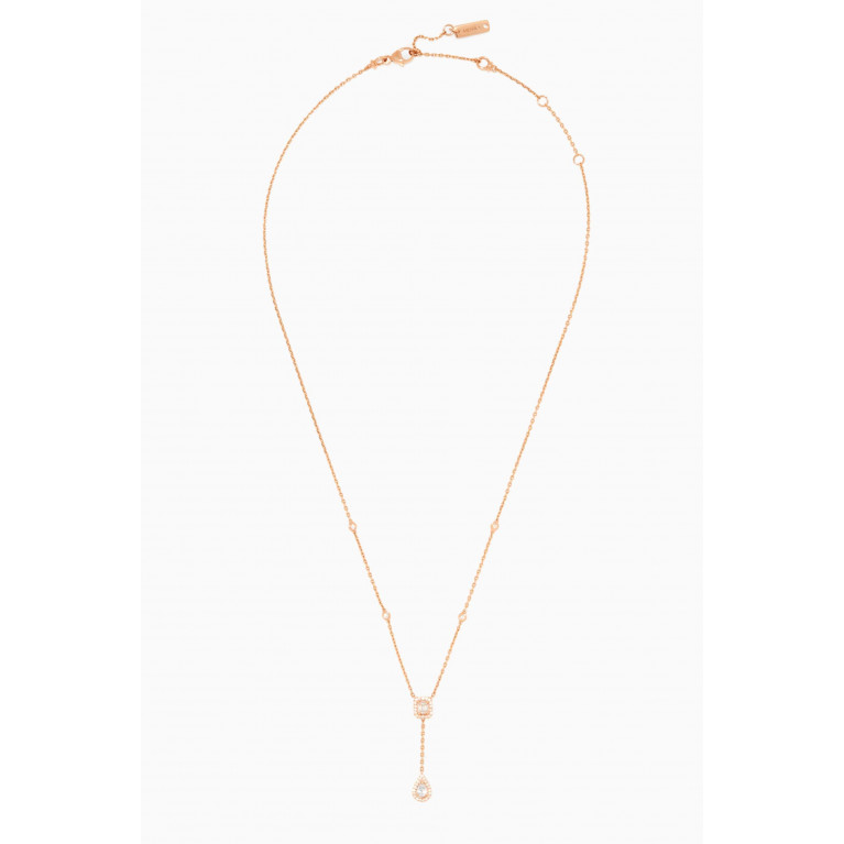 Messika - My Twin Tie Diamond Necklace Rose Gold