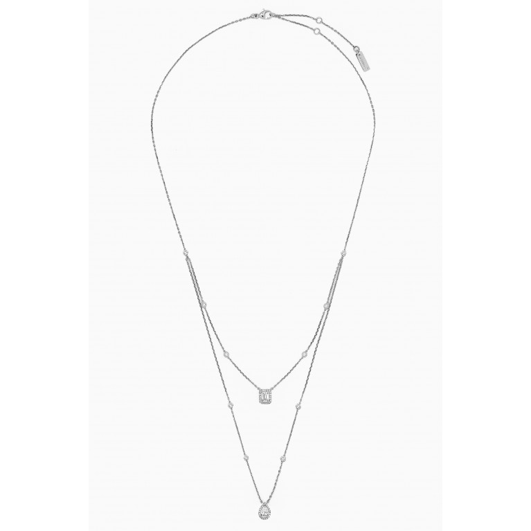 Messika - My Twin 2 Rows Diamond Necklace in 18kt White Gold