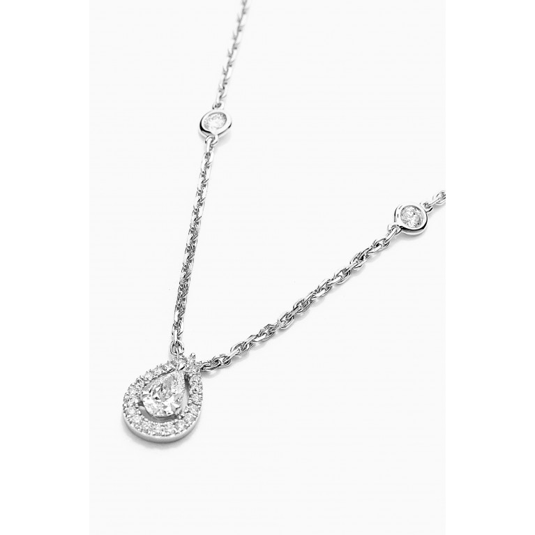 Messika - My Twin 2 Rows Diamond Necklace in 18kt White Gold