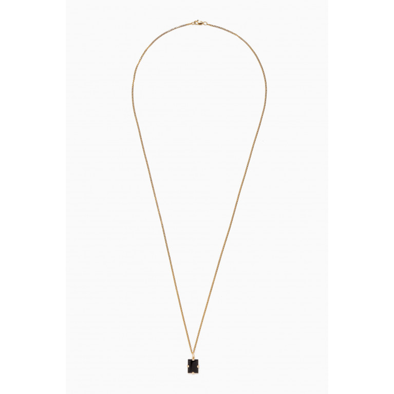 Miansai - Lennox Onyx Pendant Necklace in Gold Vermeil