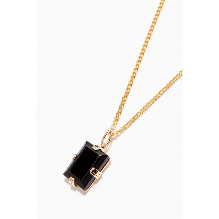 Miansai - Lennox Onyx Pendant Necklace in Gold Vermeil