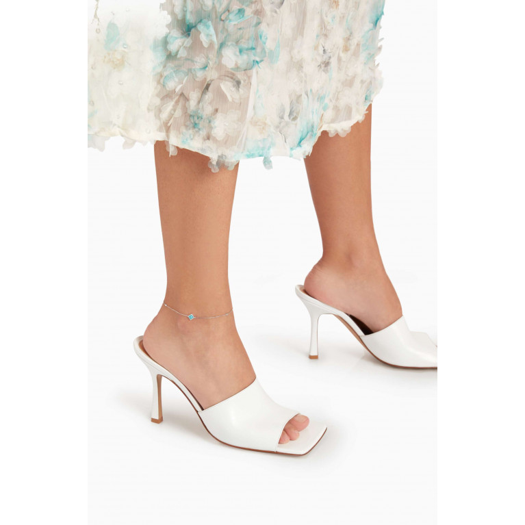 Marli - Cleo Chalcedony & Diamond Anklet in 18kt White Gold