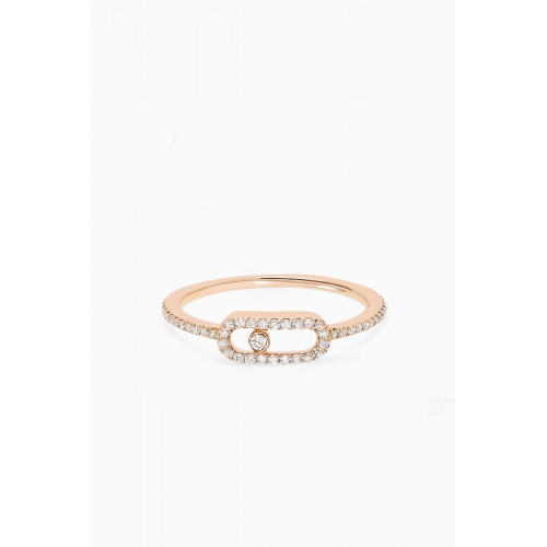 Messika - Move Uno Pavé Diamond Ring in 18kt Rose Gold Rose Gold