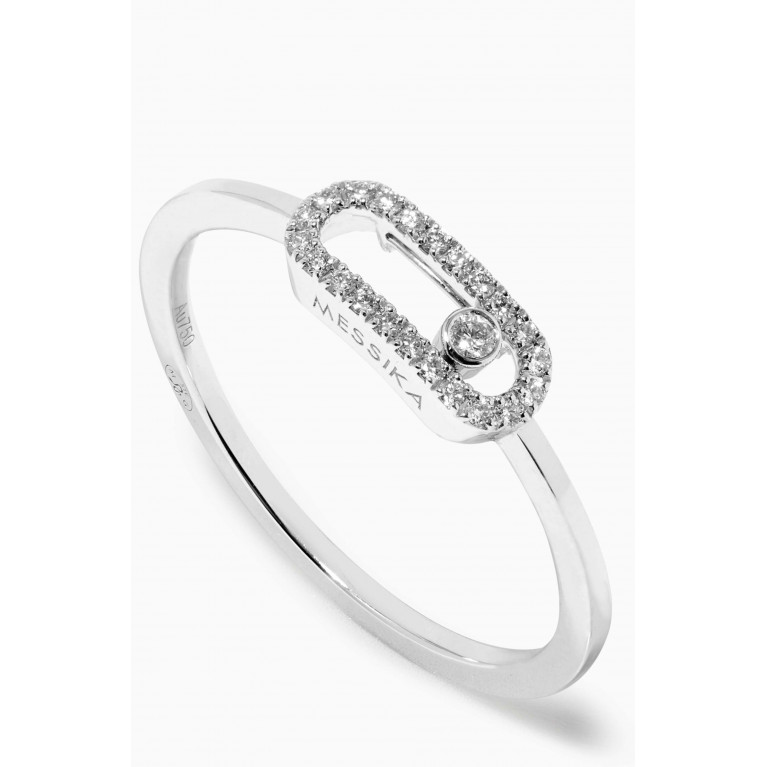 Messika - Move Uno Diamond Ring in 18kt White Gold White