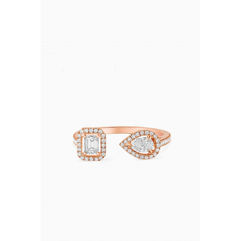Messika - My Twin Toi & Moi Diamond Ring in 18kt Rose Gold Rose Gold