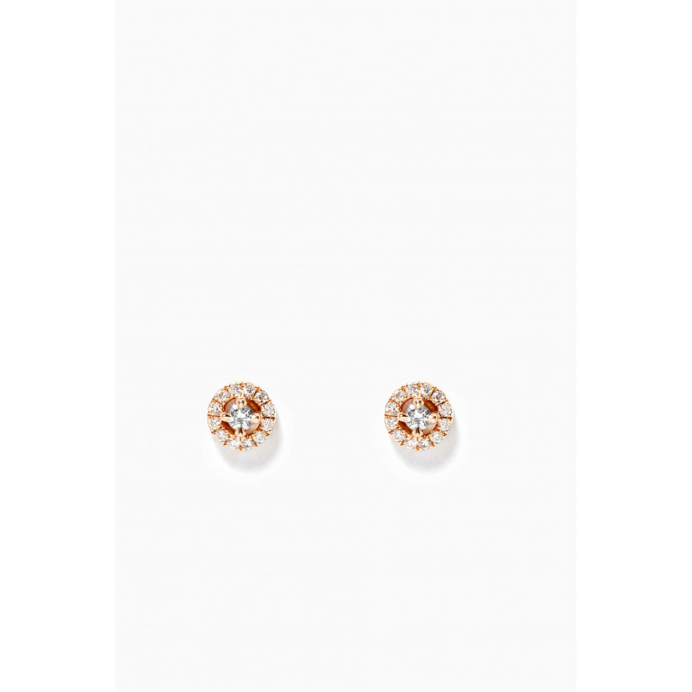 Messika - My Twin Trio Diamond Earring in 18kt Rose Gold Rose Gold