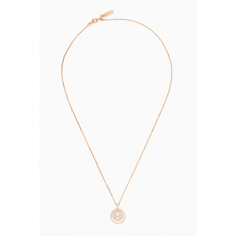 Messika - Lucky Move PM Pavé Diamond Necklace in 18kt Rose Gold Rose Gold
