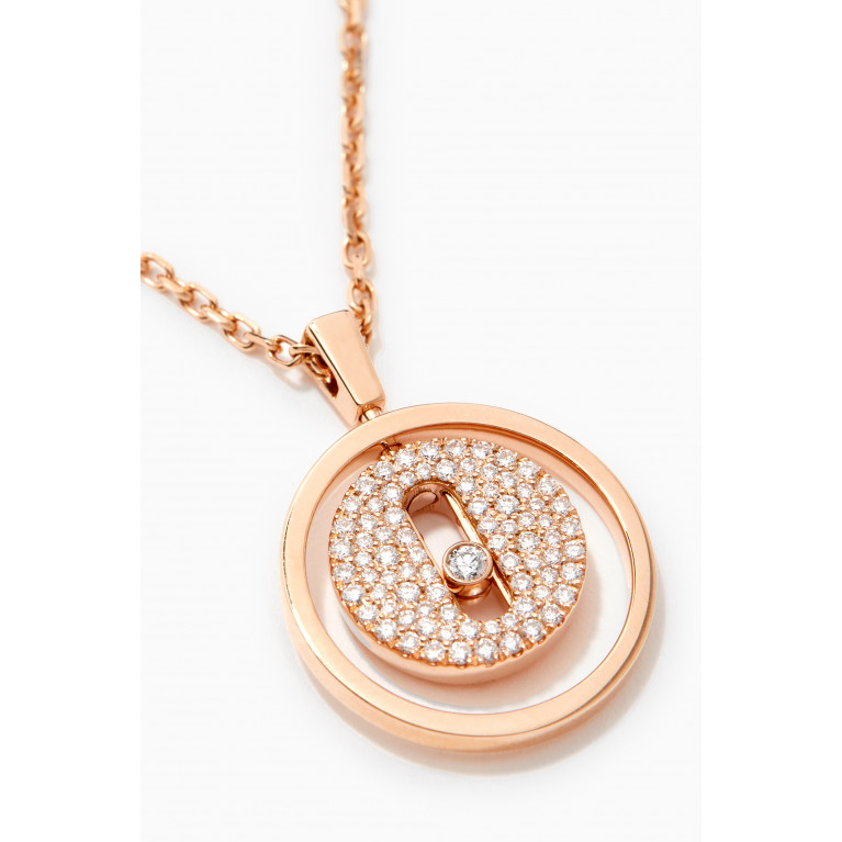 Messika - Lucky Move PM Pavé Diamond Necklace in 18kt Rose Gold