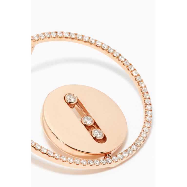 Messika - Créoles Lucky Move MM Diamond Hoop Earrings in 18kt Rose Gold Rose Gold