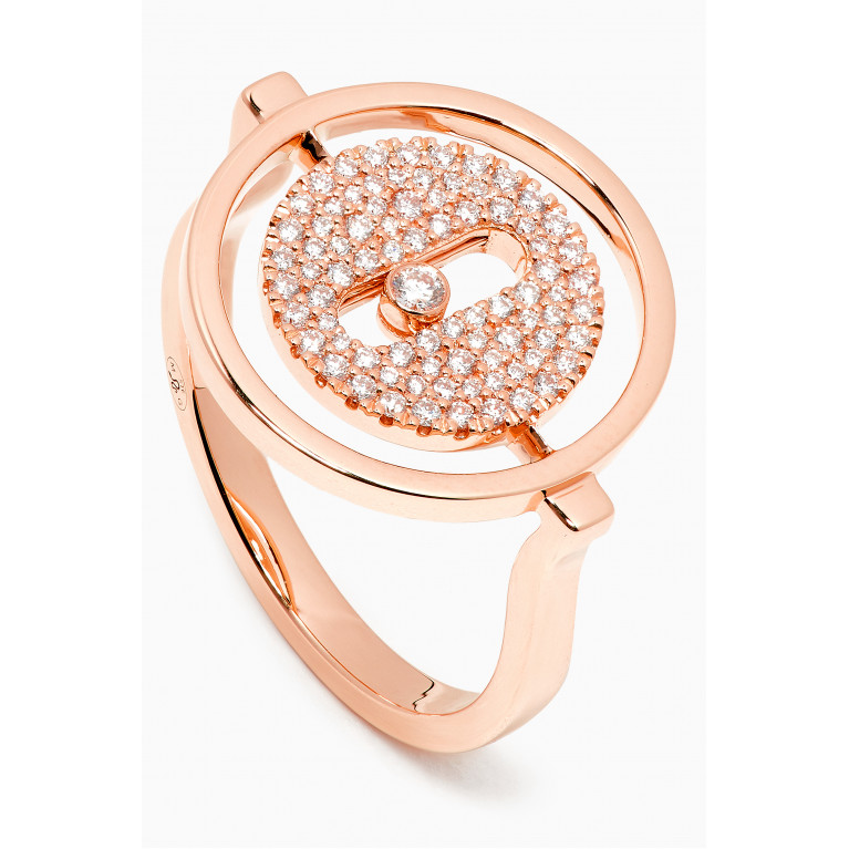 Messika - Lucky Move PM Pavé Diamond Ring in 18kt Rose Gold