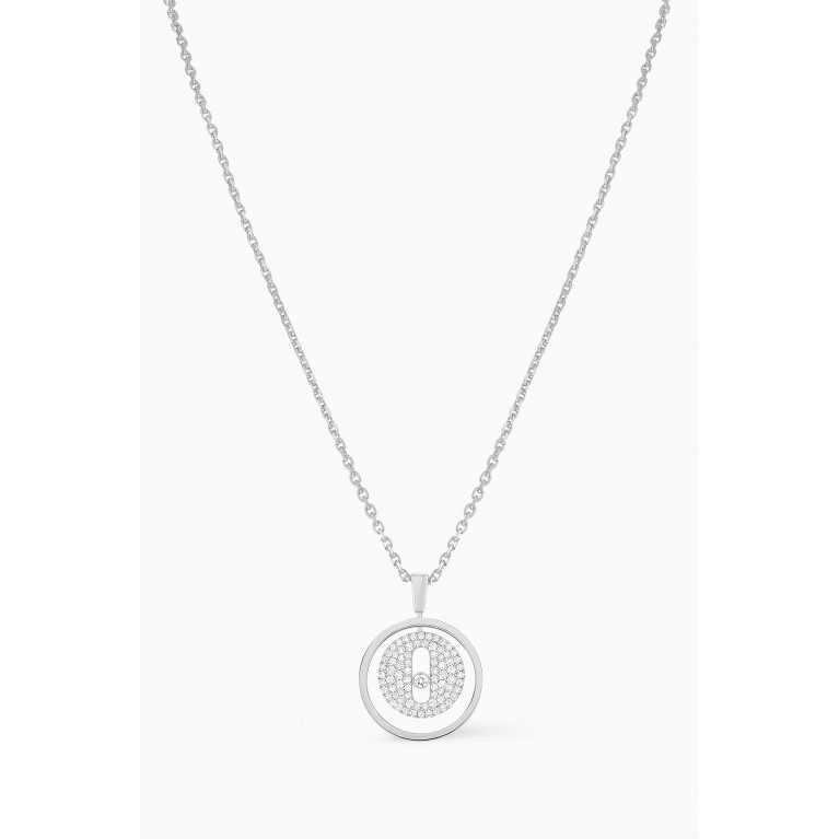 Messika - Lucky Move PM Pavé Diamond Necklace in 18kt White Gold