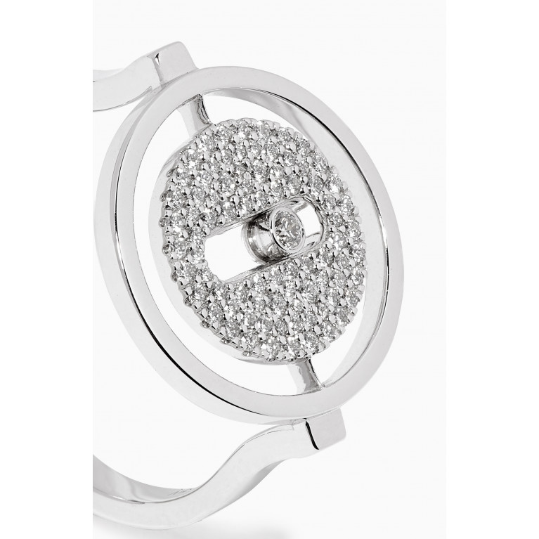 Messika - Lucky Move PM Pavé Diamond Ring in 18kt White Gold