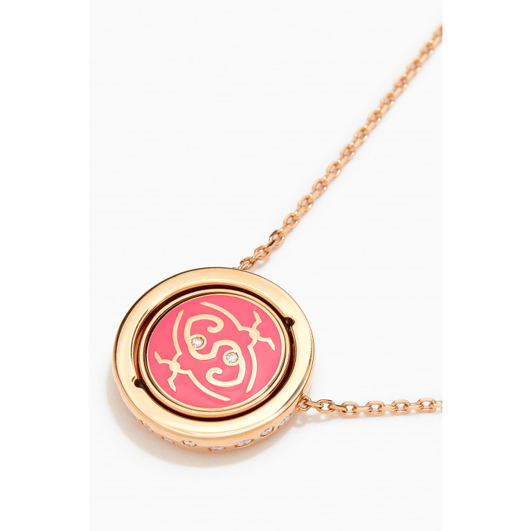 Intisars - Me Oh Me "Astounding" Sparkly Diamond Necklace in 18kt Rose Gold