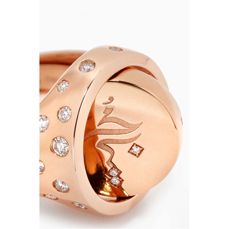 Intisars - Me Oh Me "Loving" Sparkly Diamond Ring in 18kt Rose Gold