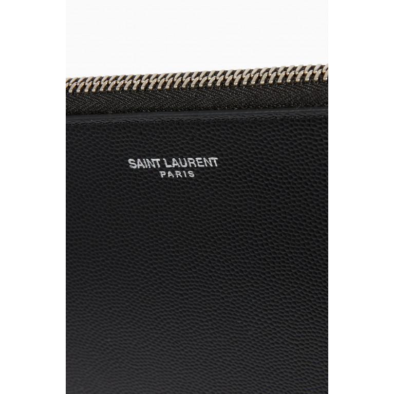 Saint Laurent - Tablet Holder in Grain de Poudre Embossed Leather