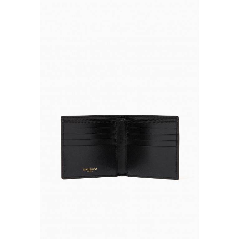 Saint Laurent - Tiny Monogram East/West Wallet in Shiny Leather