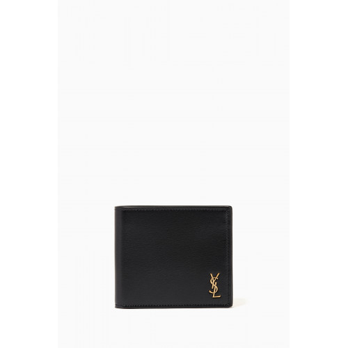 Saint Laurent - Tiny Monogram East/West Wallet in Shiny Leather