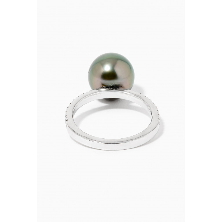 Robert Wan - Zoja Pearl Meteore Diamond Ring in 18kt White Gold