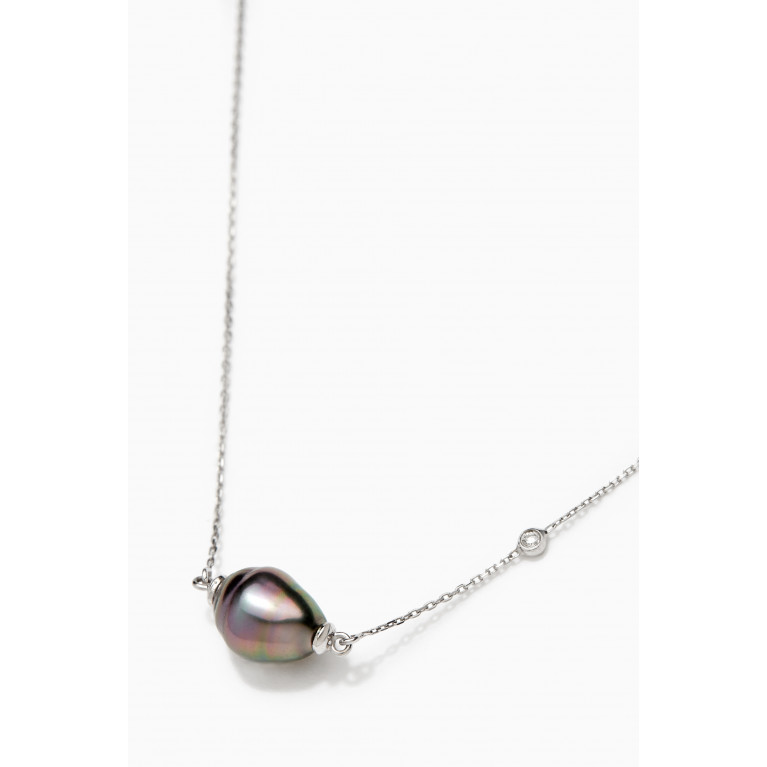 Robert Wan - Links of Love My First Pearl Diamond Necklace in 18kt White Gold
