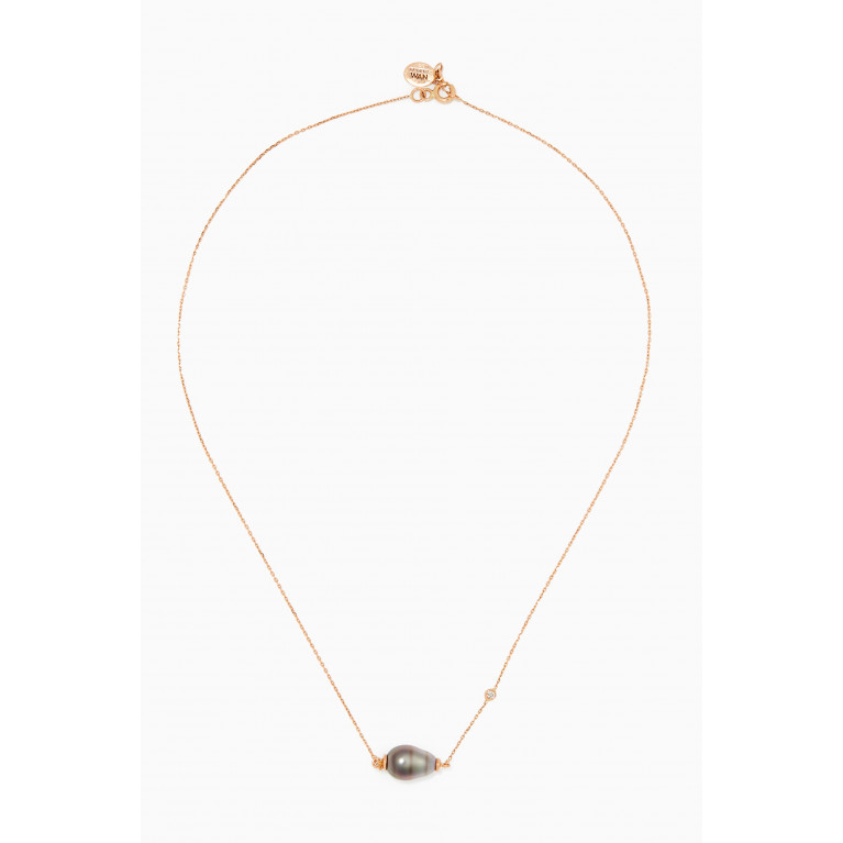 Robert Wan - Links of Love My First Pearl Diamond Necklace in 18kt Rose Gold