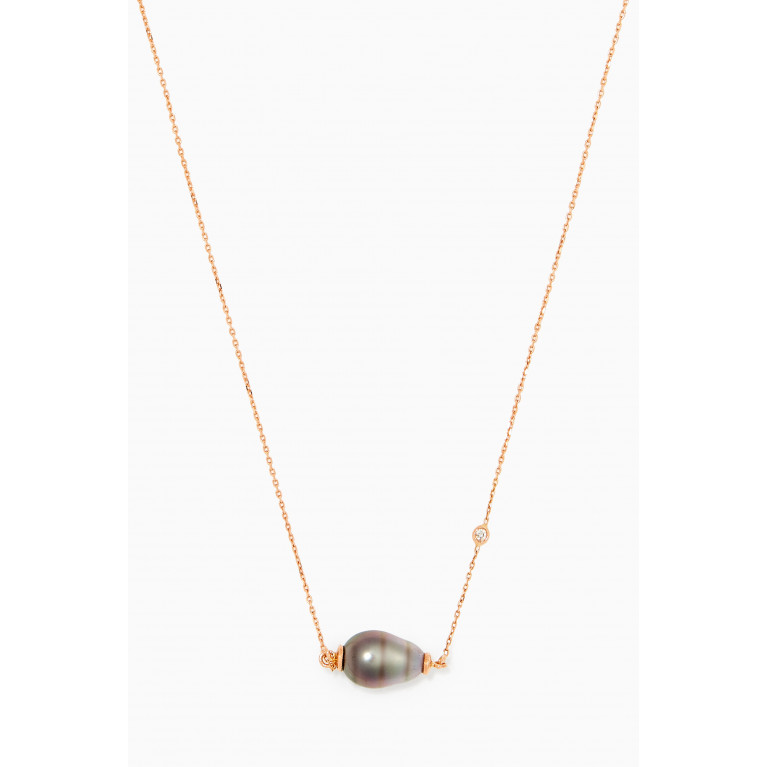 Robert Wan - Links of Love My First Pearl Diamond Necklace in 18kt Rose Gold