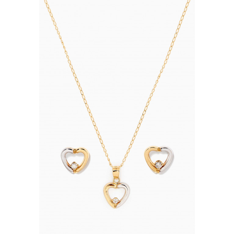 Baby Fitaihi - Heart Shape Diamond Set in 18kt Gold Gold