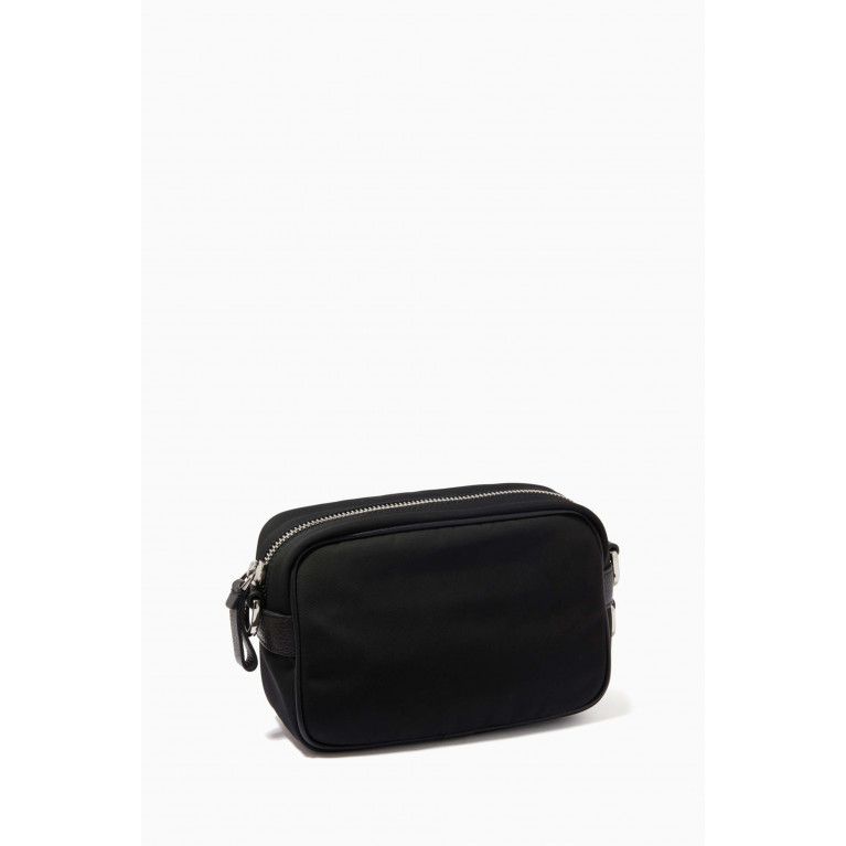 Giorgio Armani - Reporter Bag in Nylon & Grained Leather Black