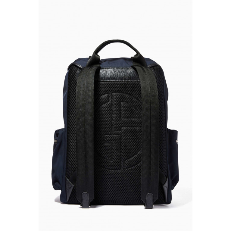 Giorgio Armani - Colour Block Backpack in Canvas & Polyester Blue