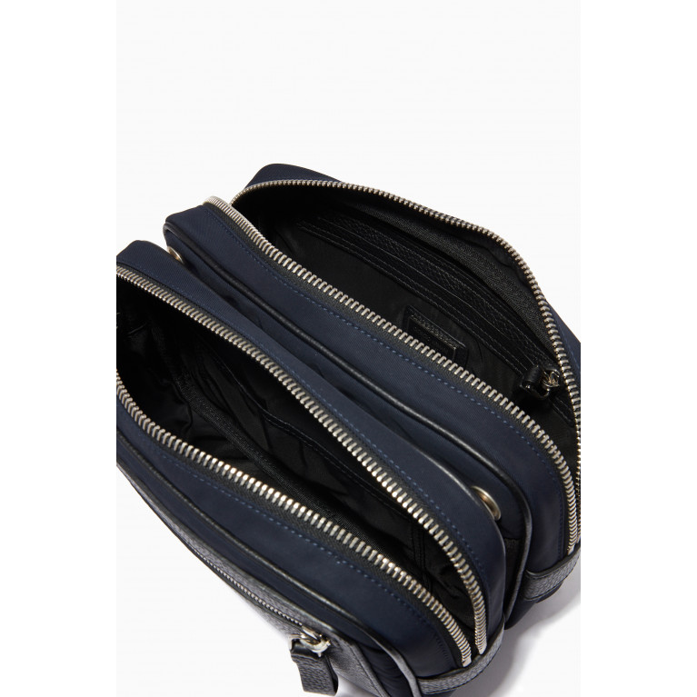 Giorgio Armani - GA Beauty Bag in Nylon & Grained Leather Blue