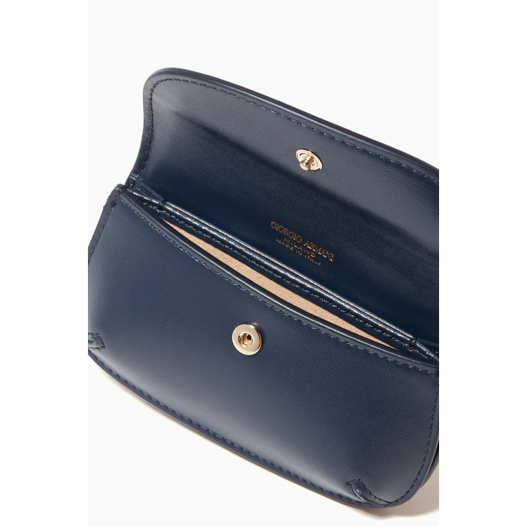 Giorgio Armani - La Prima Cardholder Clutch in Bovine Leather Blue