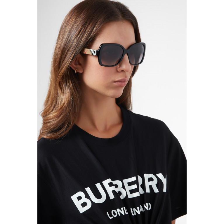 Burberry - Vintage Check Butterfly Frame Sunglasses