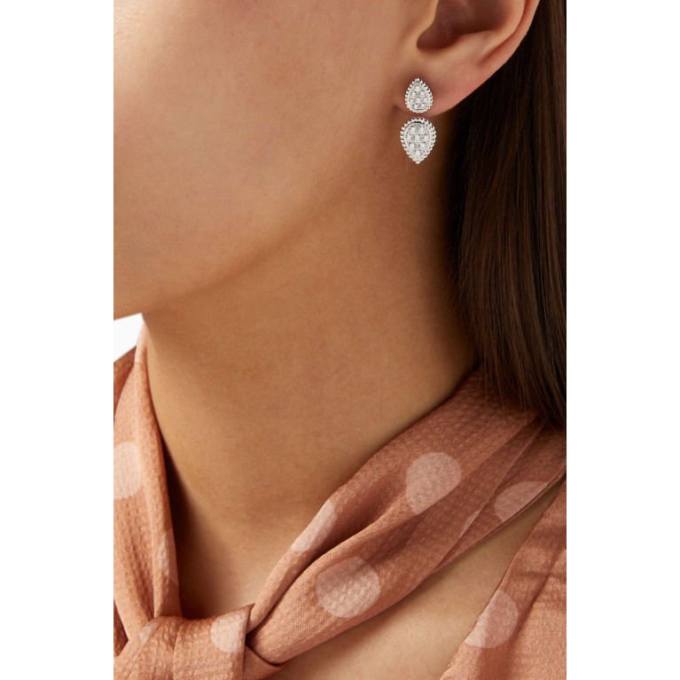 Boucheron - Serpent Bohème Double Motif Diamond Single Stud Earring in 18kt White Gold