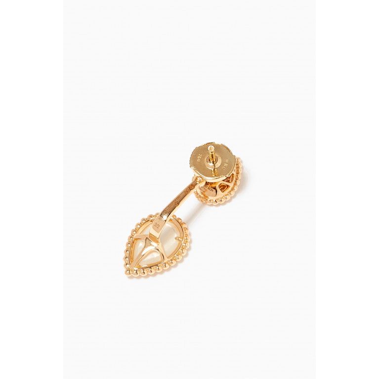 Boucheron - Serpent Bohème Double Motif Mother of Pearl Diamond Single Stud Earring in 18kt Yellow Gold