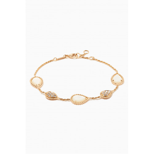Boucheron - Serpent Bohème Five Motifs Mother of Pearl Diamond Bracelet in 18kt Yellow Gold