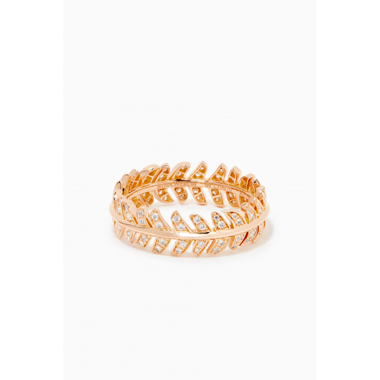 Boucheron - Plume de Paon Diamond Ring in 18kt Rose Gold