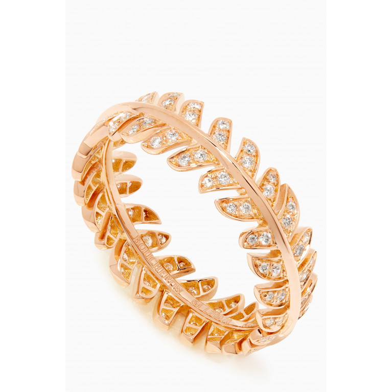 Boucheron - Plume de Paon Diamond Ring in 18kt Rose Gold