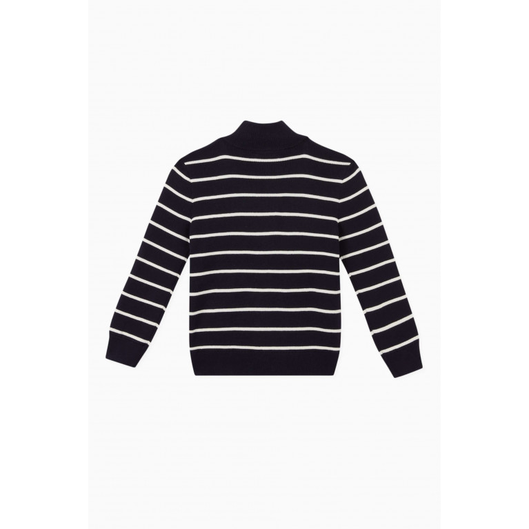 Polo Ralph Lauren - Striped Zip-Up Cotton Jumper