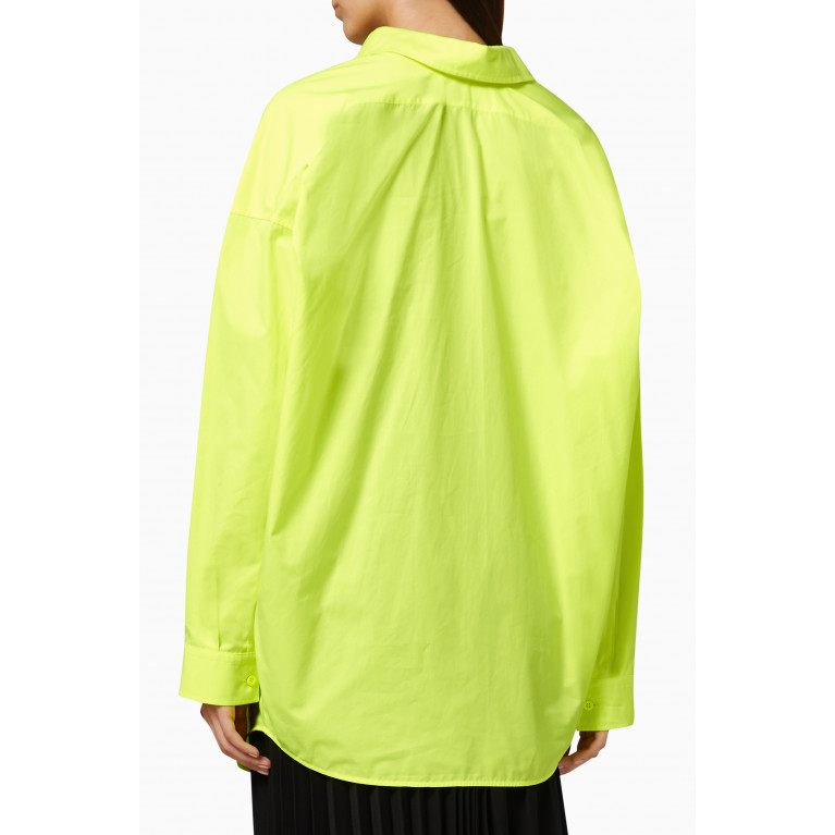 Balenciaga - Cocoon Swing Shirt in Neon Cotton Poplin