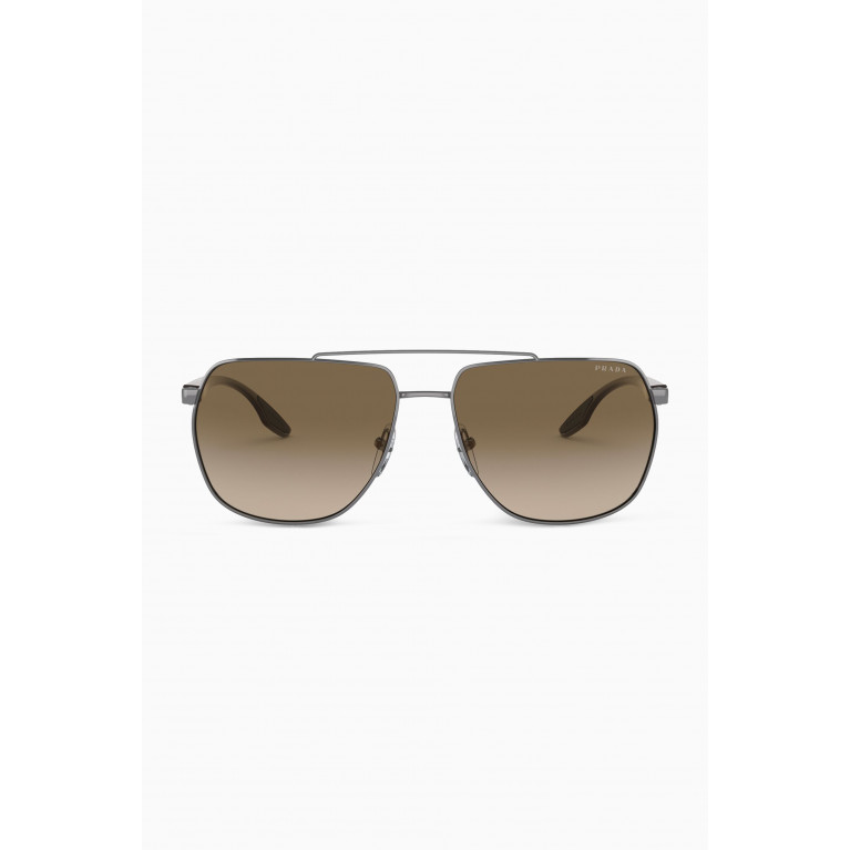 Prada - Square Sunglasses in Metal
