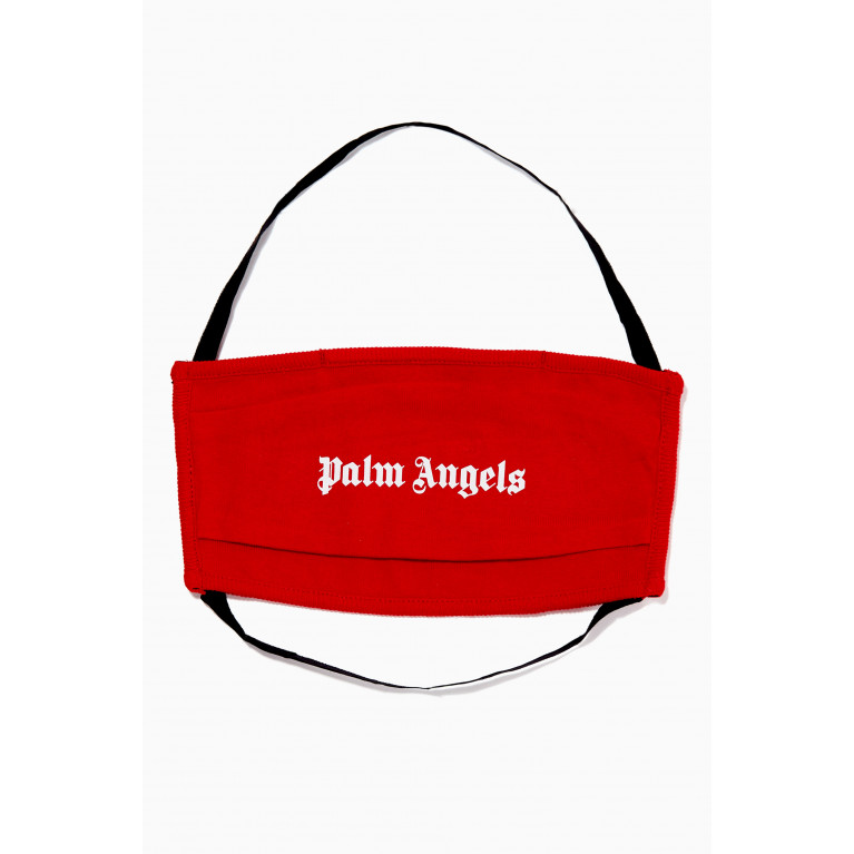 Palm Angels - Logo Face Mask in Cotton Red