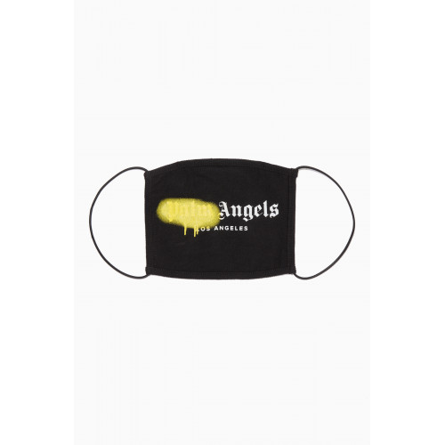 Palm Angels - Los Angeles Sprayed Logo Face Mask in Cotton
