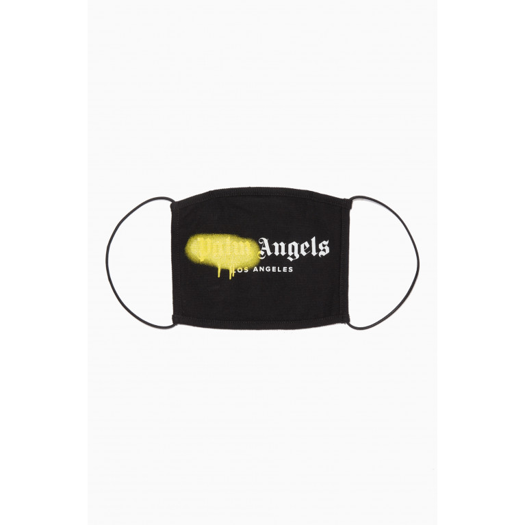 Palm Angels - Los Angeles Sprayed Logo Face Mask in Cotton