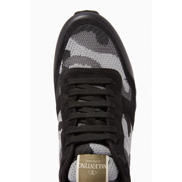 Valentino - Valentino Garavani Camouflage Rockrunner Sneakers Grey