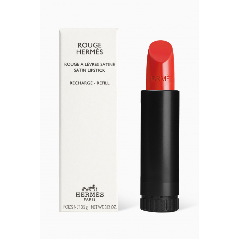 Hermes - 75 Rouge Amazone Rouge Hermès Satin Lipstick Refill, 3.5g