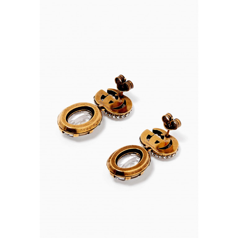 Gucci - Double G Earrings with Crystals