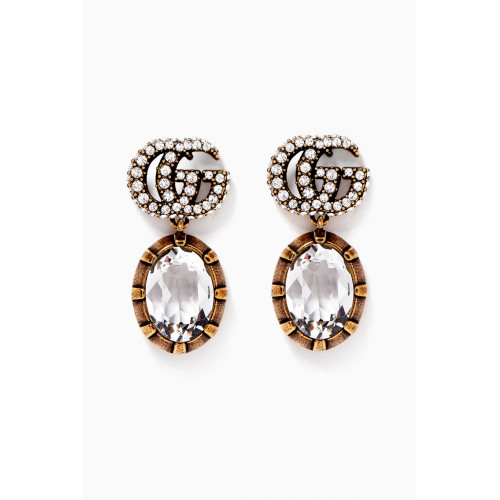 Gucci - Double G Earrings with Crystals